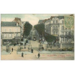 carte postale ancienne 72 LE MANS. Avenue Thiers Hôtel de l'Embarcadère