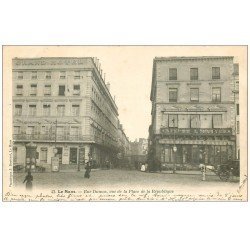 carte postale ancienne 72 LE MANS. Café de l'univers Rue Dumas 1904 Grand Hôtel