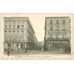 carte postale ancienne 72 LE MANS. Café de l'univers Rue Dumas 1904 Grand Hôtel