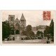 carte postale ancienne 72 LE MANS. Camions et voitures anciens Eglise et Préfecture 1938. Carte photo émaillographie