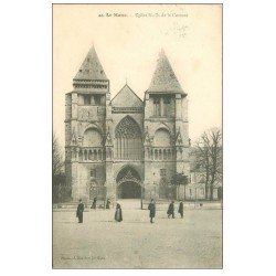 carte postale ancienne 72 LE MANS. Eglise Notre-Dame de la Couture 1909