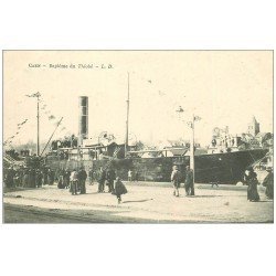 14 CAEN. Baptême du Navire Thiobé vers 1900