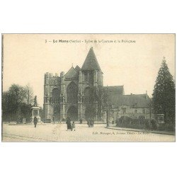 carte postale ancienne 72 LE MANS. Eglise Notre-Dame de la Couture et Préfecture