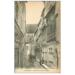 72 LE MANS. Facteur en Vélocipède devant Maison Reine Bérengère
