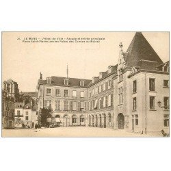 carte postale ancienne 72 LE MANS. Hôtel de Ville Place Saint-Pierre