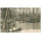 carte postale ancienne 72 LE MANS. Jardinier en barque sur Lac Jardin des Plantes