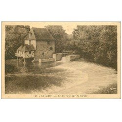 carte postale ancienne 72 LE MANS. Le Barrage sur la Sarthe 1945