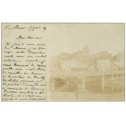carte postale ancienne 72 LE MANS. Le Pont Passerelle 1902