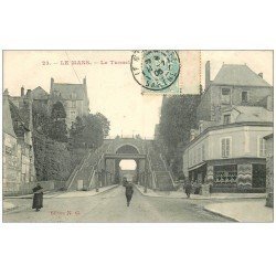carte postale ancienne 72 LE MANS. Le Tunnel 1906 Magasin huiles moteur Moto-Naphta