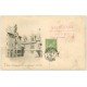 carte postale ancienne 72 LE MANS. Maison Rue des Chanoines 1901. Tampon Belleville photographe à Rouen