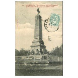carte postale ancienne 72 LE MANS. Monument Bataille d'Auvours 1908