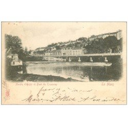 carte postale ancienne 72 LE MANS. Moulin d'Enfer et Pont du Tramway vers 1900