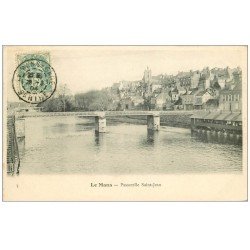 carte postale ancienne 72 LE MANS. Passerelle Saint-Jean 1904