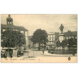 carte postale ancienne 72 LE MANS. Place de la République Cinéma Théâtre Pathé