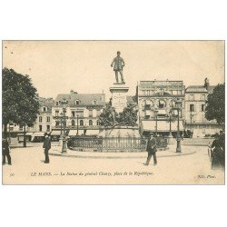 carte postale ancienne 72 LE MANS. Place de la République Statue Chanzy