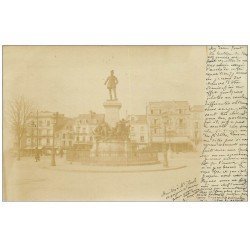 carte postale ancienne 72 LE MANS. Place de la République Statue Chanzy 1903