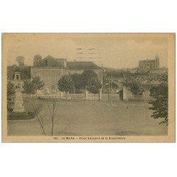 carte postale ancienne 72 LE MANS. Place Edouard de la Boussinière 1946