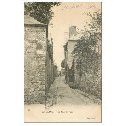 carte postale ancienne 72 LE MANS. Rue de Vaux 1904