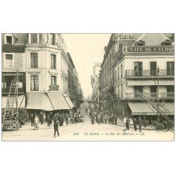 carte postale ancienne 72 LE MANS. Rue des Minimes Café de l'Europe et du Nord