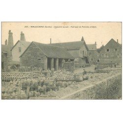 72 MALICORNE SUR SARTHE. Fabrique de poteries et Grès 1911 nombreux Ouvriers
