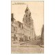 carte postale ancienne 72 MAMERS. Eglise Place Carnot et Café des Halles 1936