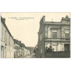 carte postale ancienne 72 MAMERS. Rue Denfert-Rochereau et Caserne