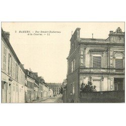 carte postale ancienne 72 MAMERS. Rue Denfert-Rochereau et Caserne