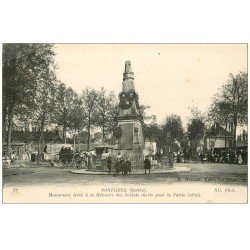 72 PONTLIEUE. Monument Mémoire des Soldats et Café de la Station 1915