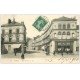 carte postale ancienne 72 SABLE SUR SARTHE. Rue Carnot 1912 Magasin Vinay et Café Tallay