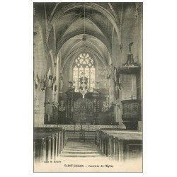 carte postale ancienne 72 SAINT-CALAIS. Eglise intérieur