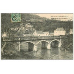 carte postale ancienne 72 SAINT-LEONARD-DES-BOIS. Le Pont 1907