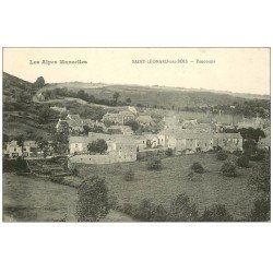 carte postale ancienne 72 SAINT-LEONARD-DES-BOIS. Panorama