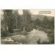 carte postale ancienne 72 SAINT-LEONARD-DES-BOIS. Personnage sur Pont Forge Collet