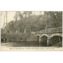 carte postale ancienne 72 SAINT-LEONARD-DES-BOIS. Pont de la Folie