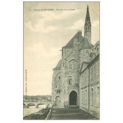 carte postale ancienne 72 SOLESMES. Abbaye Terrasse