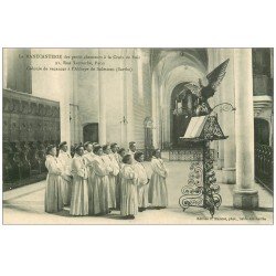 carte postale ancienne 72 SOLESMES. La Manécanterie Petits Chanteurs Croix de Bois 91 rue Lecourbe à Paris. Colonie de Vacances