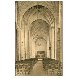 carte postale ancienne 72 SOLESMES. Nef Eglise