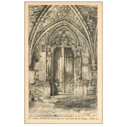 carte postale ancienne 74 ABONDANCE. Abbaye Porte de la Vierge