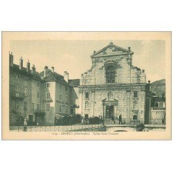 carte postale ancienne 74 ANNECY. Eglise Saint-François et Hôtel de Savoie