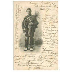 carte postale ancienne 74 ANNECY. Jeune Ramoneur 1902. Plissures