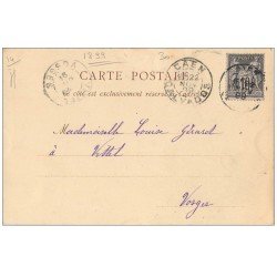 carte postale ancienne 14 CAEN. Rare Carte Pionnière 1899. Eglise Saint-Pierre 1899