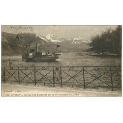 carte postale ancienne 74 ANNECY. Lac et Tournette 1920