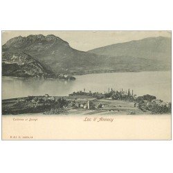 carte postale ancienne 74 ANNECY. Le Lac Talloires et Duingt