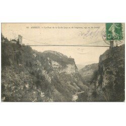 carte postale ancienne 74 ANNECY. Le Pont de la Caille 1912