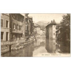 carte postale ancienne 74 ANNECY. Le Quai de l'Îsle