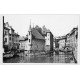 carte postale ancienne 74 ANNECY. Palais Isle et Canal Thiou. Carte Photo