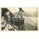 carte postale ancienne 74 ANNECY. Téléphérique de Veyrier du Lac 1937. Carte Photo