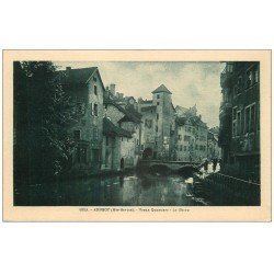 carte postale ancienne 74 ANNECY. Vieux Quartiers. Le Thiou