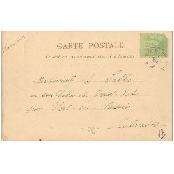 carte postale ancienne 14 CAEN. Rare Carte Pionnière 1900. Vue prise de l'Abbaye aux Dames 1900