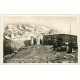 carte postale ancienne 74 BREVENT. Refuge au Sommet et le Mont Blanc. Carte Photo 1936